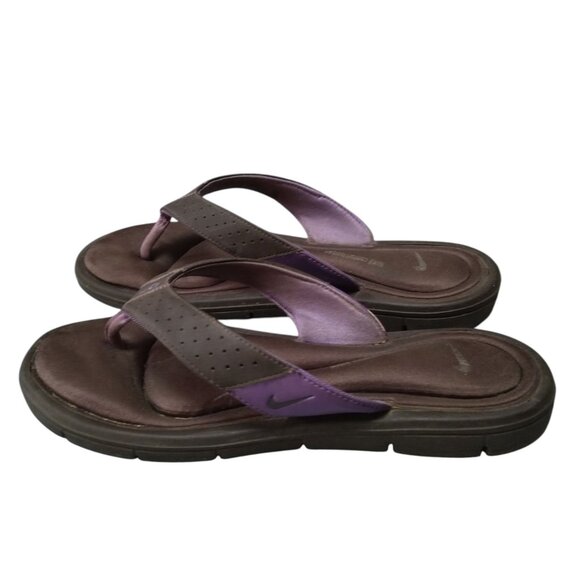 Nike Comfort Footbed Women's Size 10 Brown Thong Slip On Flip Flop Sandals - Picture 3 of 5